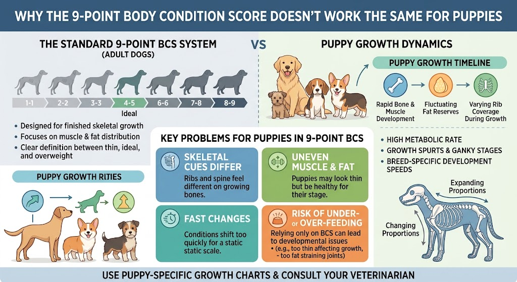 Why the 9-Point Body Condition Score Doesn't Work the Same for Puppies