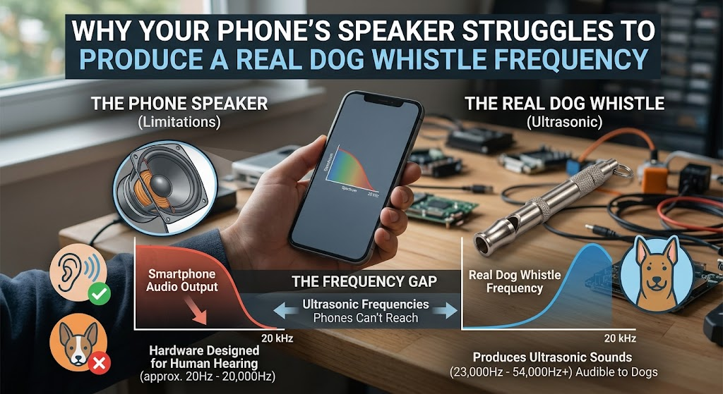 Why Your Phone's Speaker Struggles to Produce a Real Dog Whistle Frequency